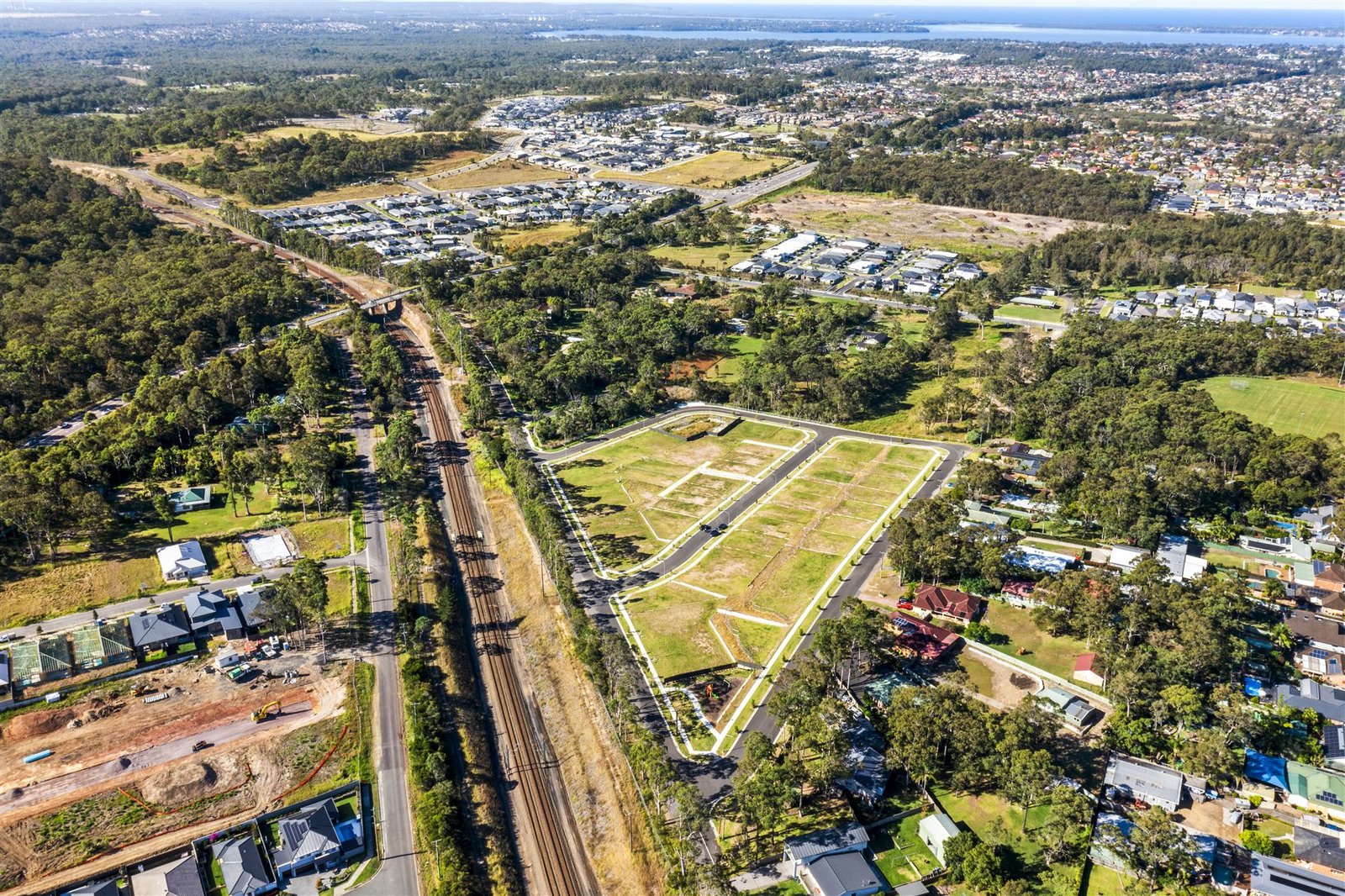 Warnervale Garden estate with surrounding landscape