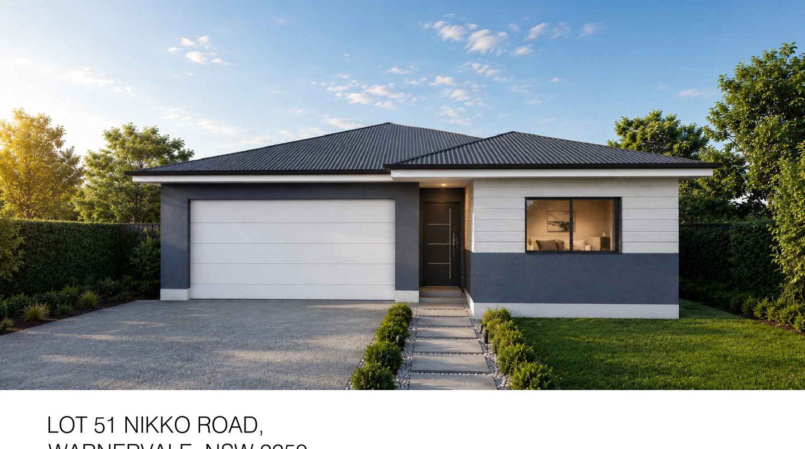 Approved facade design for Lot 51, Nikko Road, Warnervale